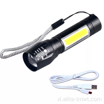 Đèn nhựa 3W Đèn pin mini có thể phóng to